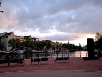 アムステルダムのきれいな夕焼け。