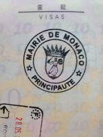 モナコ入国スタンプ
