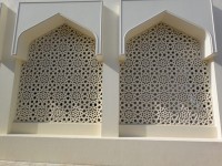 モスクの外壁。デザインが素敵♬