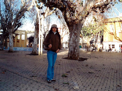 ALAMEDA DE HERCULESにて。<br>ステイ先からよく散歩に行きました。 