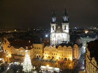 プラハ旧市庁舎の塔から。