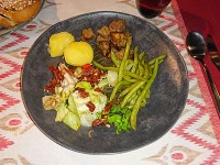 最終日の夕ご飯(2)、鹿肉料理
