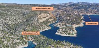 Port de Cassis、Port Miou、Port Pin、Google Mapの3Dで見ると地形がよく解ります。