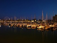 夕暮れの旧港。