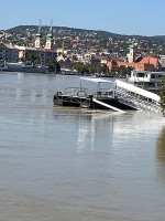 洪水のドナウ川