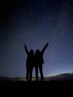 夜明け前満天の星空