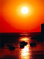 サンセバスチャン：コンチャ湾の夕日