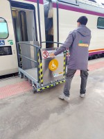 列車に乗るためのリフト