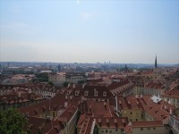 プラハ城付近の公園からの景色